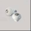 Buton mobilier, ceramica (3738), crom-alb