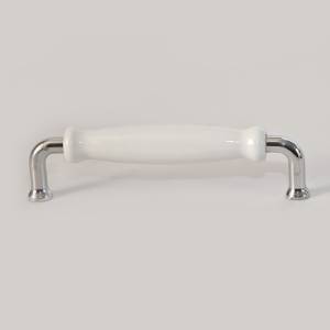 Maner mobilier, ceramica (3738), interaxa 128 mm, crom-alb