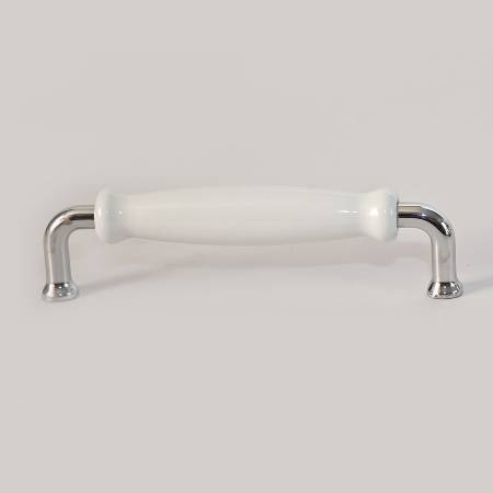 Maner mobilier, ceramica (3738), interaxa 128 mm, crom-alb