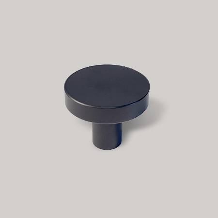 Buton mobilier rotund 1081, metalic, finisaj negru mat