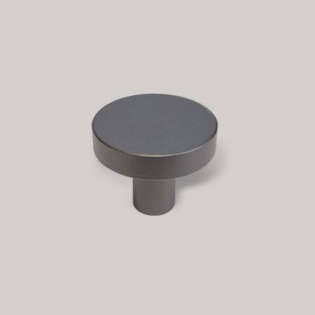 Buton mobilier rotund 1081, metalic, finisaj gri titan