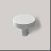 Buton mobilier rotund 1081, metalic, finisaj alb mat