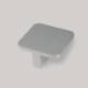 Buton mobilier patrat 718, 40x40, finisaj aluminiu