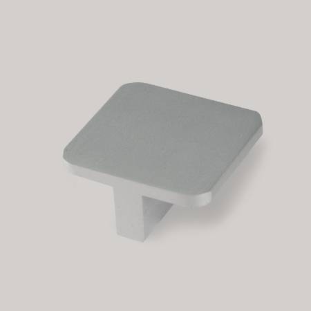 Buton mobilier patrat 718, 40x40, finisaj aluminiu