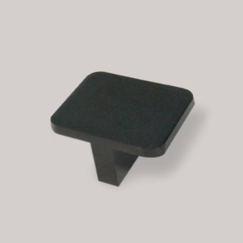Buton mobilier patrat 718, 40x40, finisaj negru pentru casa si proiecte eficiente