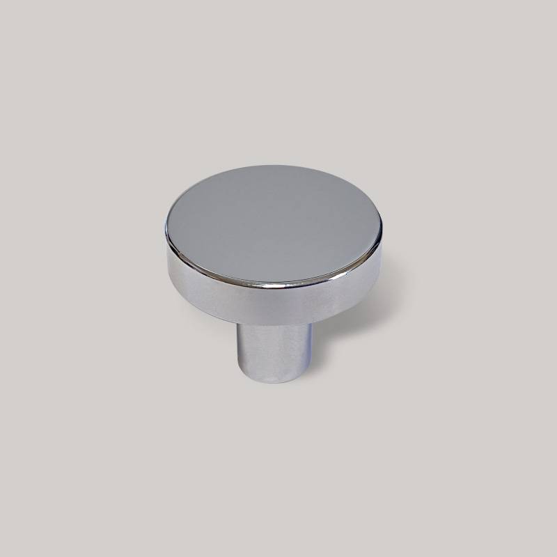 Buton mobilier rotund 1081, metalic, finisaj crom pentru casa si proiecte eficiente