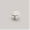 Buton mobilier rotund 315-26, FI 32, metalic, finisaj alb
