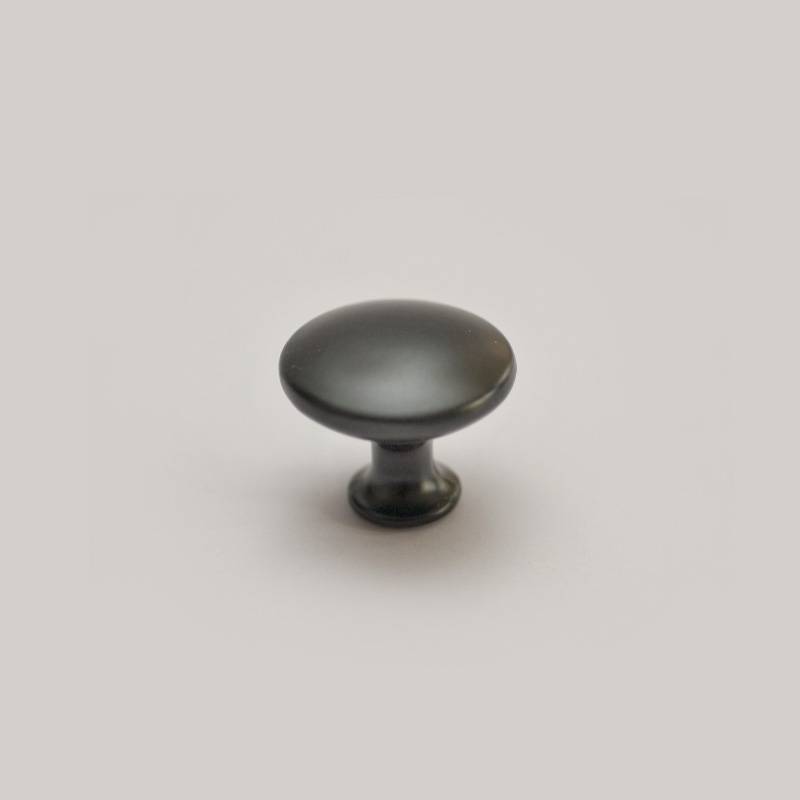 Buton mobilier rotund 315-26, FI 32, metalic, finisaj negru pentru casa si proiecte eficiente
