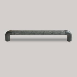 Maner mobilier Ergo, striat, 224 mm interaxa, finisaj gri