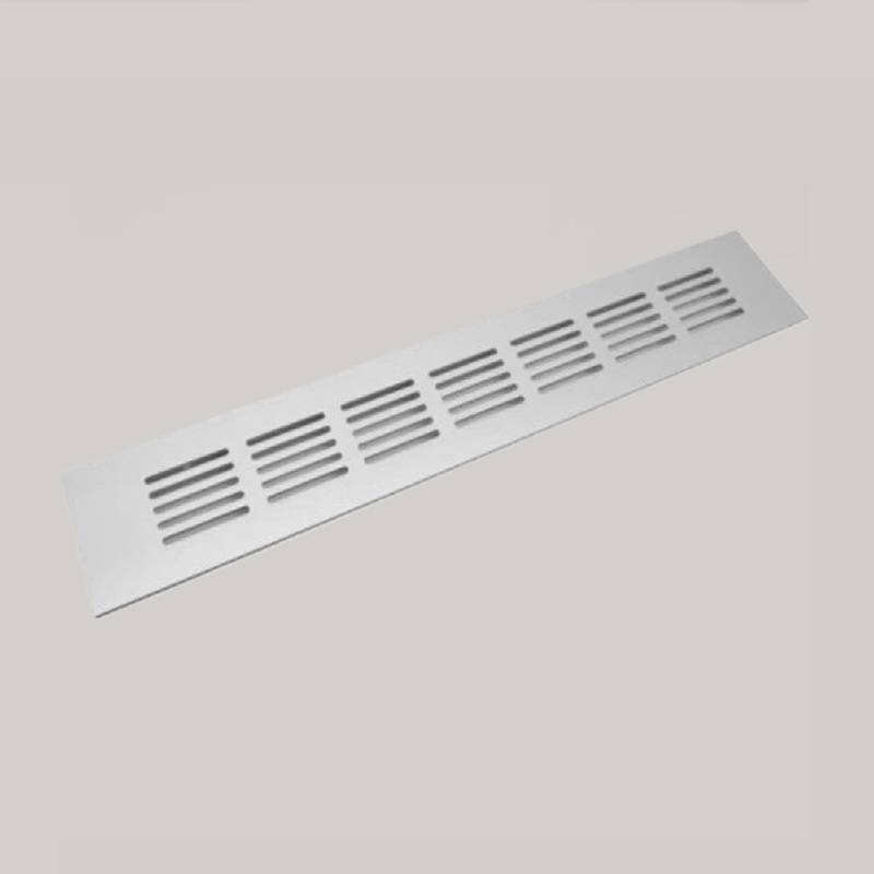 Grila de aerisire eco din aluminiu, 480 x 60mm, finisaj aluminiu pentru casa si proiecte eficiente