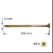 Holzsurub PAL - Lemn, 6.0 x 100, galben-zincat, 100 bucati, Reisser