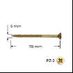 Holzsurub PAL - Lemn, 5.0 x 70, galben-zincat, 100 bucati, Reisser