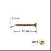 Holzsurub PAL - Lemn, 5.0 x 50, galben-zincat, 100 bucati, Reisser