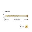 Holzsurub PAL - Lemn, 4.0 x 70, galben-zincat, 100 bucati, Reisser