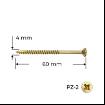 Holzsurub PAL - Lemn, 4.0 x 60, galben-zincat, 100 bucati, Reisser