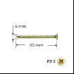 Holzsurub PAL - Lemn, 4.0 x 50, galben-zincat, 100 bucati, Reisser