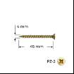 Holzsurub PAL - Lemn, 4.0 x 45, galben-zincat, 100 bucati, Reisser