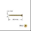 Holzsurub PAL - Lemn, 4.0 x 40, galben-zincat, 100 bucati, Reisser