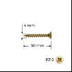Holzsurub PAL - Lemn, 4.0 x 30, galben-zincat, 100 bucati, Reisser