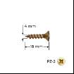 Holzsurub PAL - Lemn, 4.0 x 18, galben-zincat, 100 bucati, Reisser