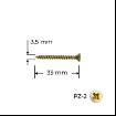 Holzsurub PAL - Lemn, 3.5 x 35, galben-zincat, 100 bucati, Reisser