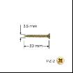 Holzsurub PAL- Lemn, 3.5 x 30, galben-zincat, 100 bucati, Reisser