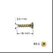 Holzsurub PAL - Lemn, 3.5 x 16, galben-zincat, 100 bucati, Reisser