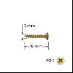 Holzsurub PAL - Lemn, 3.0 x 18, galben-zincat, 100 bucati, Reisser