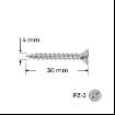 Holzsurub PAL - Lemn, 4.0 x 30, alb-zincat, 100 bucati, Reisser