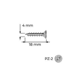 Holzsurub PAL / Lemn, 4.0 x 18, alb-zincat, 100 bucati, Reisser