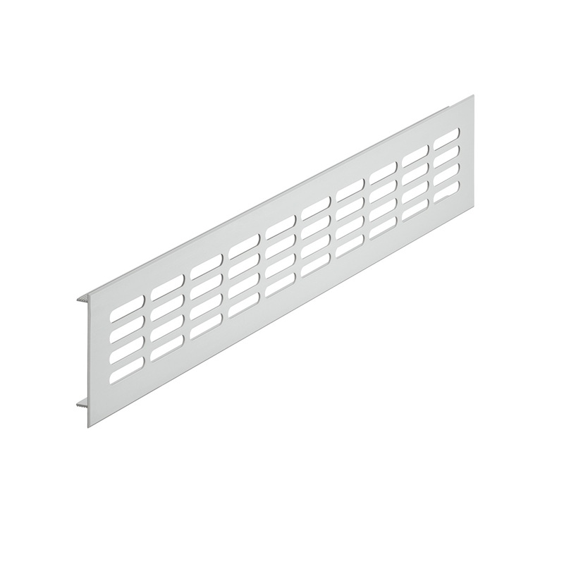 Grila aerisire, 300x80mm, aluminiu, gri, Hafele