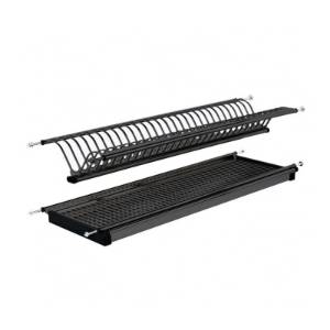 Scurgator vase inox, incorporabil, 2 nivele, pentru corp 800 mm, negru