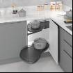 Cos de colt, boaba de fasole cu bara, dreapta, 2 tavi, finisaj antracit, Starax 2