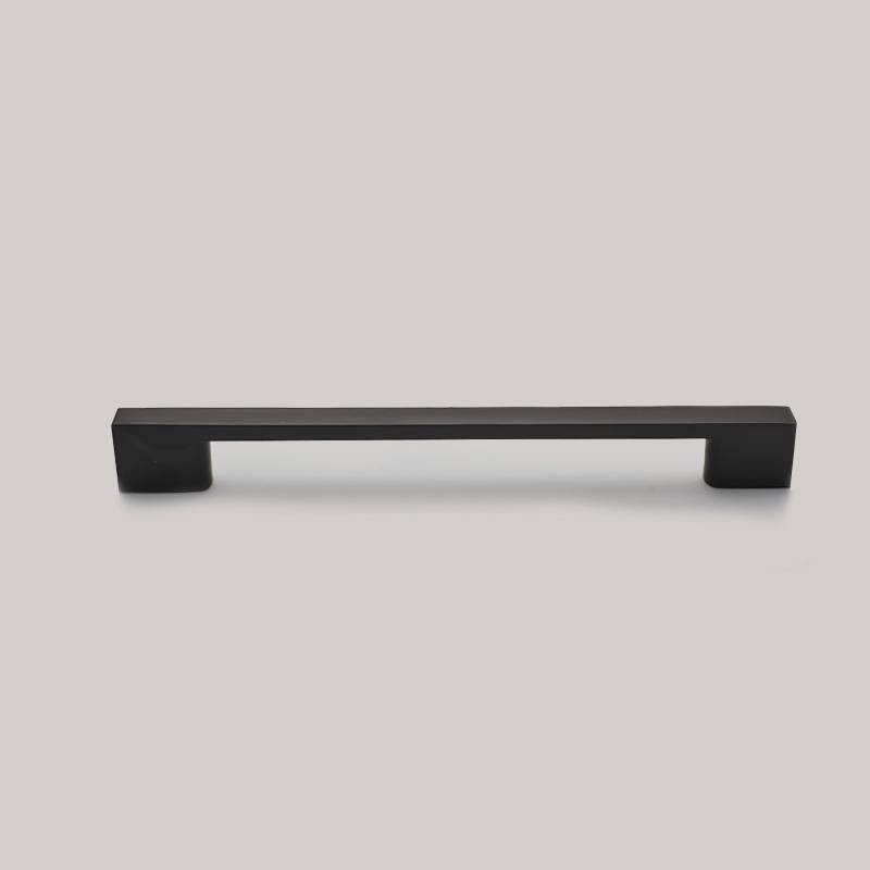 Maner mobilier B0014, 128 mm interaxa, metalic, finisaj negru mat pentru casa si proiecte eficiente