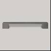 Maner mobilier B0014, 128 mm interaxa, metalic, finisaj gri titan