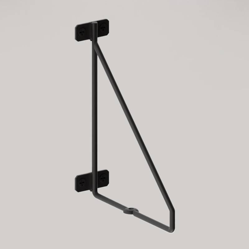 Suporti polita perete, 209 x 166, Hold, metalic, finisaj negru, set 2 bucati