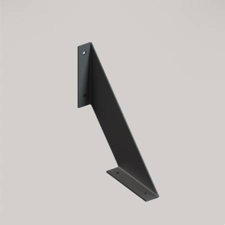 Suporti polita perete, 200 x 200, Fort, metalic, finisaj negru, set 2 bucati