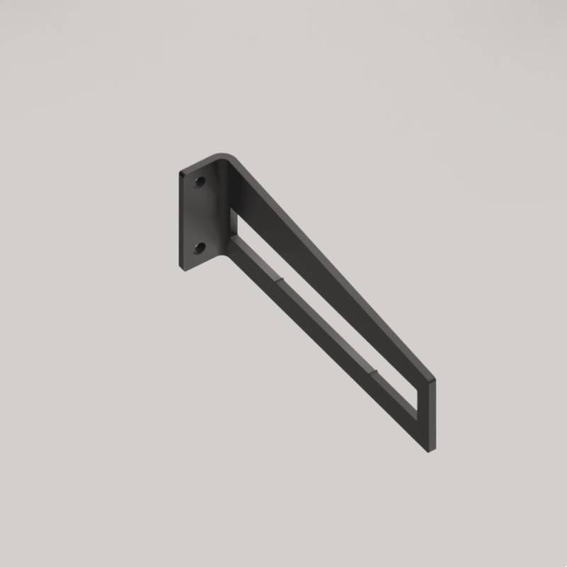 Suporti polita perete, 65 x 178, Fixo, metalic, finisaj negru, set 2 bucati