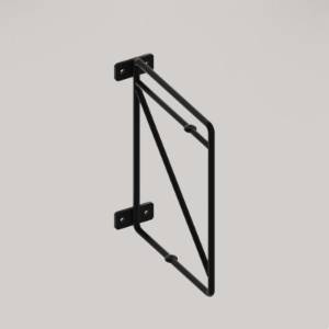 Suporti polita perete, 214 x 166, Grid, metalic, finisaj negru, set 2 bucati