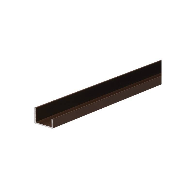 Profil cant pentru dressing, tip U, finisaj maro, 3 metri, Hafele