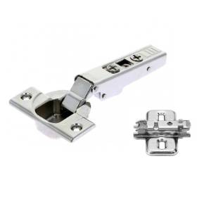 Balama clip-top 110 grade, aplicata, placuta in cruce clip, Blum