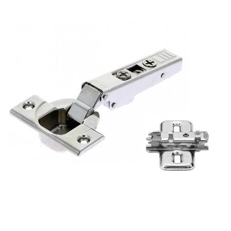 Balama clip-top 110 grade, aplicata, placuta in cruce clip, Blum