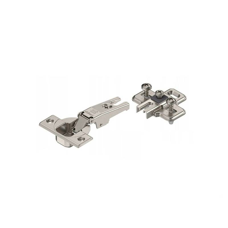 Balama modul 95° aplicata frigider, placuta cu diblu Expando Blum