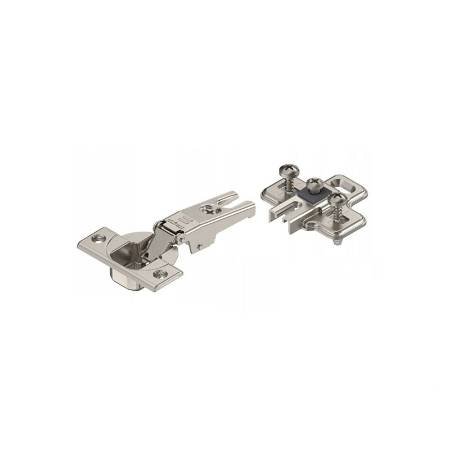 Balama modul 95° aplicata frigider, placuta cu diblu Expando Blum