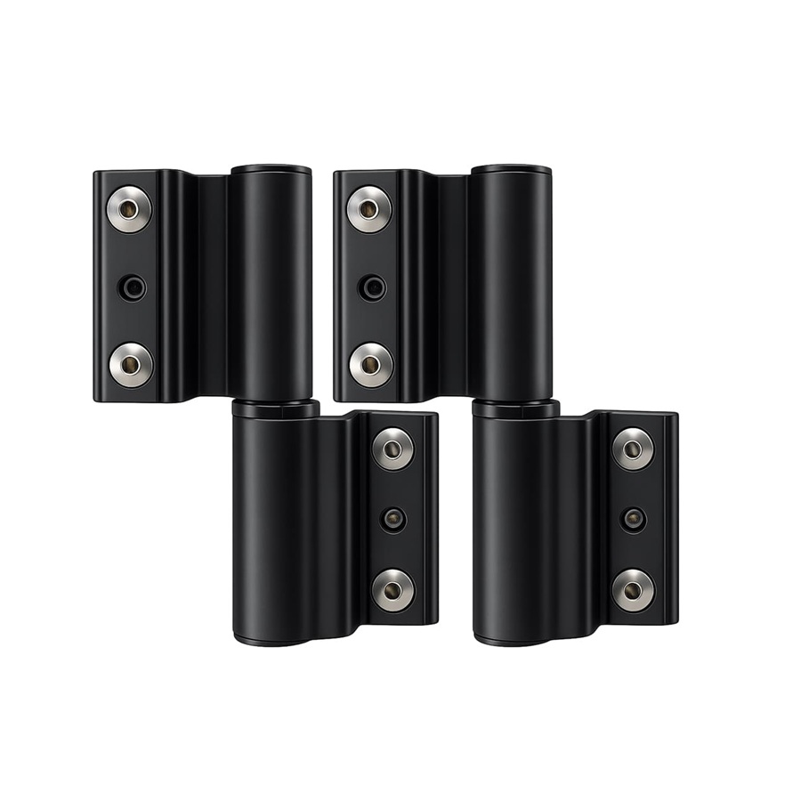 Set 2 balamale rapide Skala negre pentru usa aluminiu trafic intens, 113 mm, 80 kg