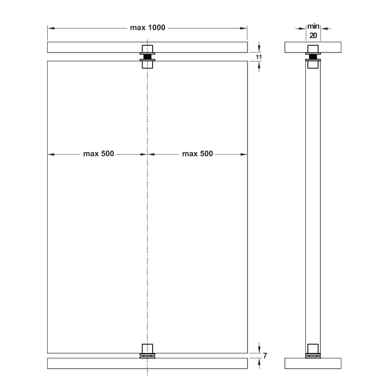 Pivot pentru riflaj rotativ, inox, FI 14, set, Hafele 4