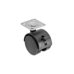 Rotila D20, 40mm , cu frana,  negru