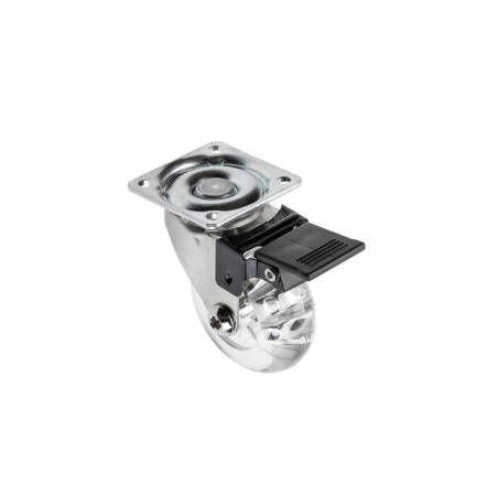 Rotila BRAZIL, 50 mm, cu frana, transparent