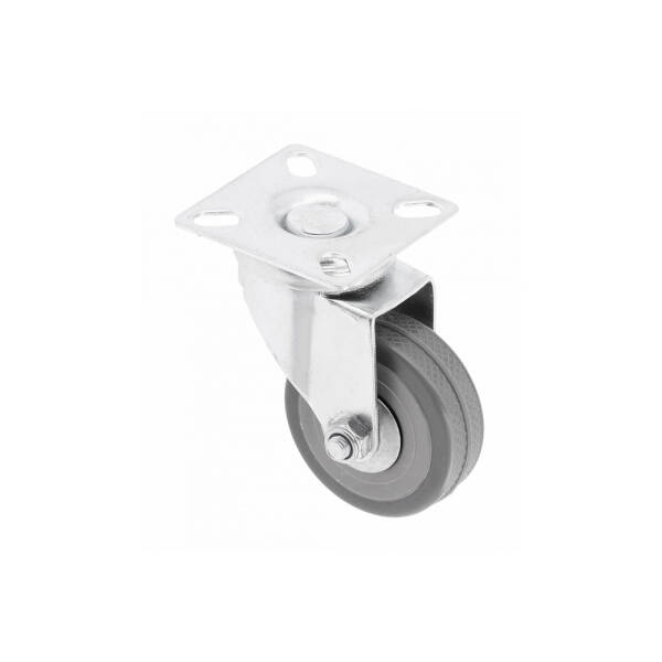 GTV Rotila GREYROLL, 50 mm, cu frana, gri