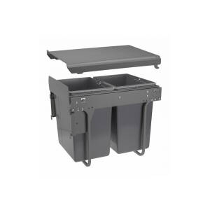 Cos gunoi selectiv PRACTI ECO, 400 mm, antracit